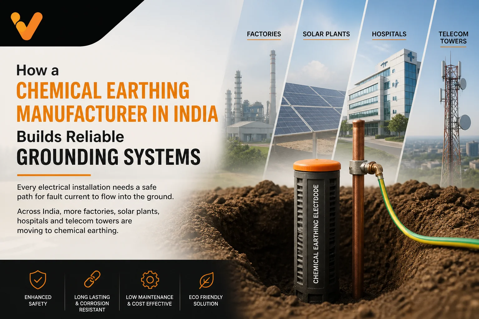 Chemical Earthing Manufacturer in India | Vasundhara Earthing