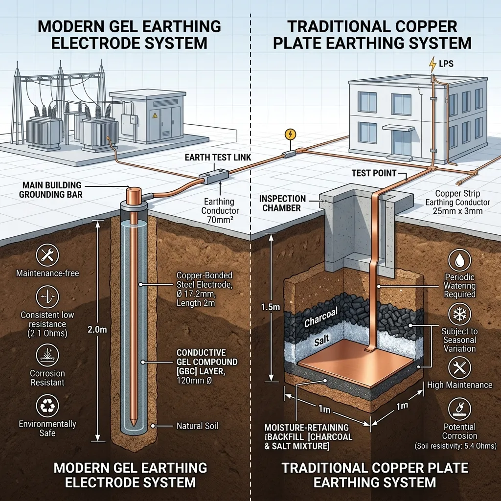 Which Is Better: Gel Earthing Electrode or Copper Plate Earthing?