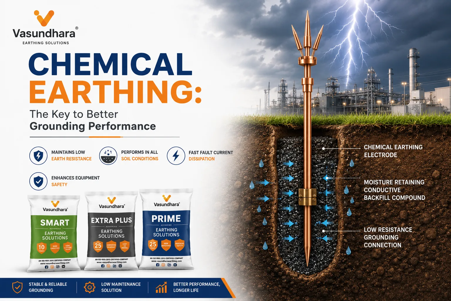 How Chemical Earthing Improves Grounding Performance