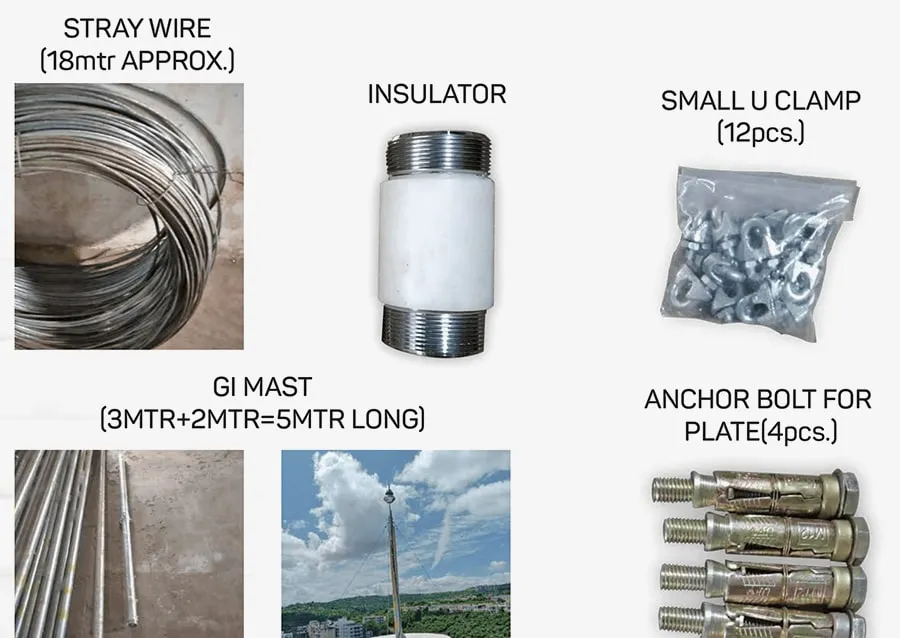 Accessories for Lightning rod and Arresters